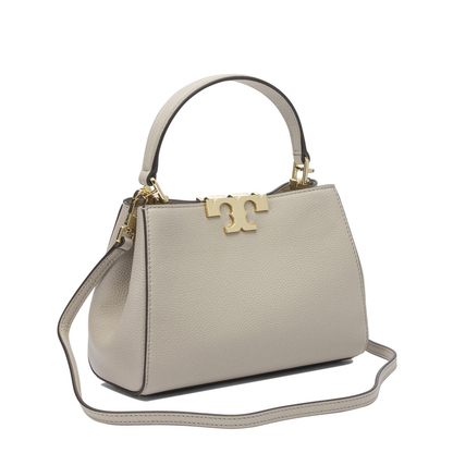Eleanor Pebble Mini Satchel Bag Leather Beige - Image 2