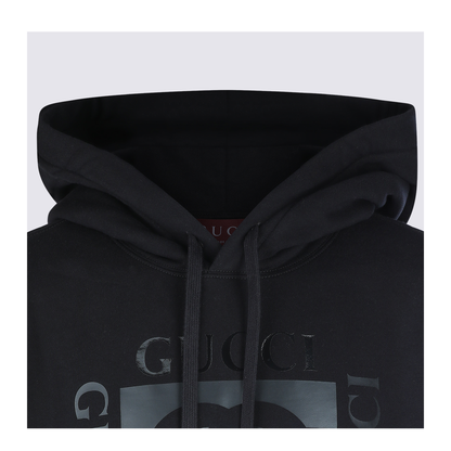 Cotton Jersey Sweatshirt with Print in Black - Image 5