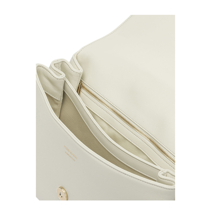 Leather Shoulder Bag White - Image 5