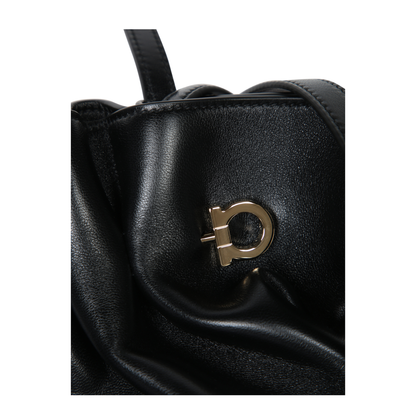 Soft-bag Small Nappa Leather Shoulder Bag - Black - Image 3