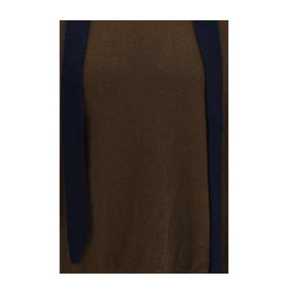 Wool Knit Cardigan with Integrated Scarf - Image 3