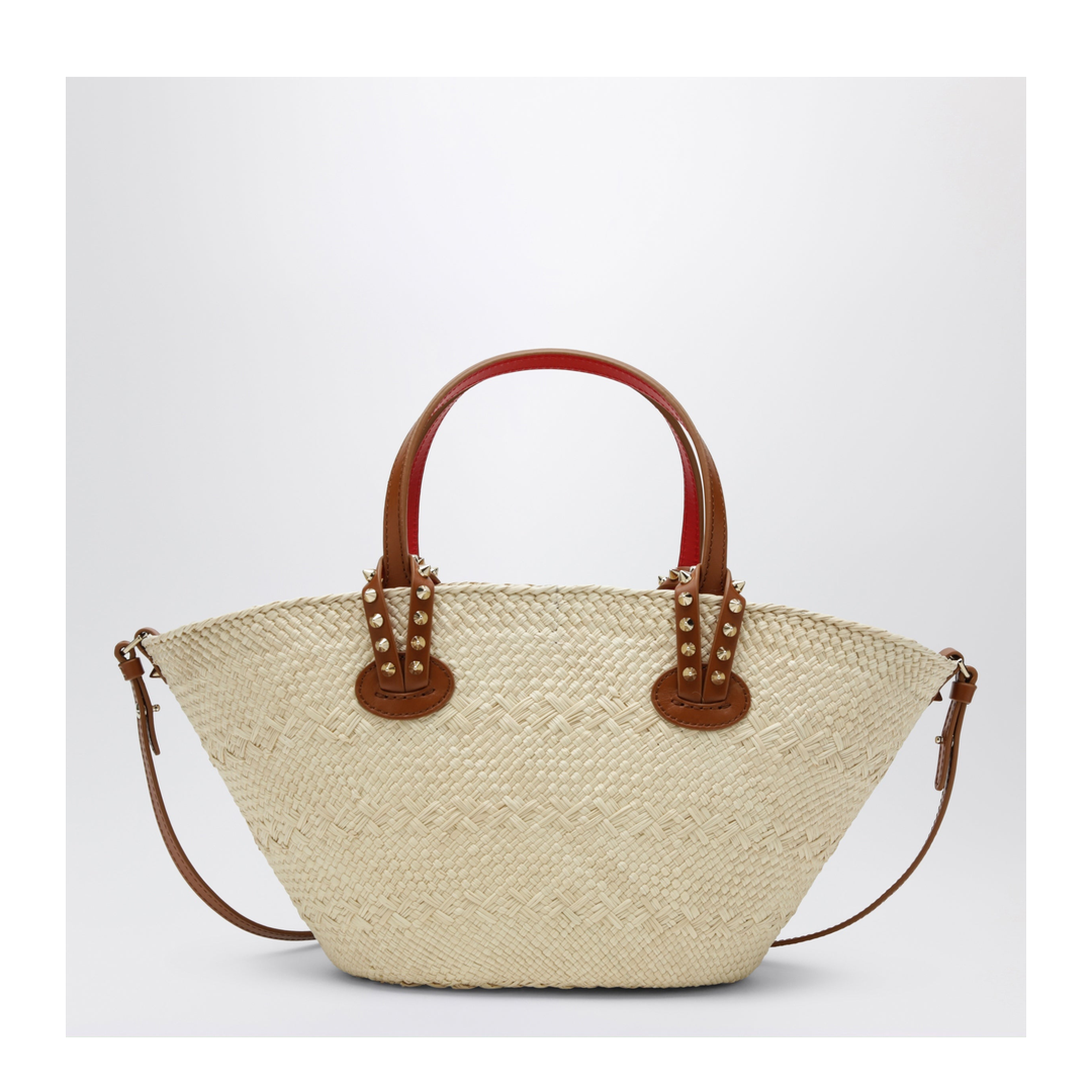 Raffia And Calf Leather Tote Bag Cabata Small - Image 2