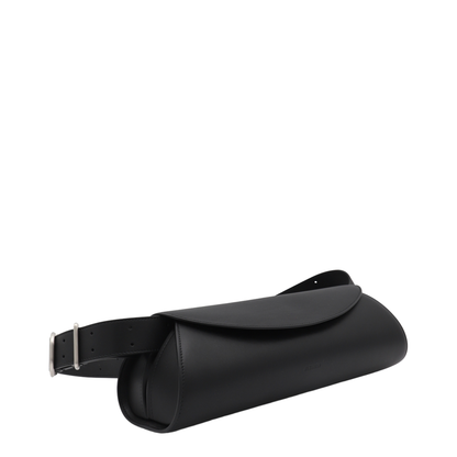 Cannolo Grande Calf Leather Shoulder Bag - Black - Image 2