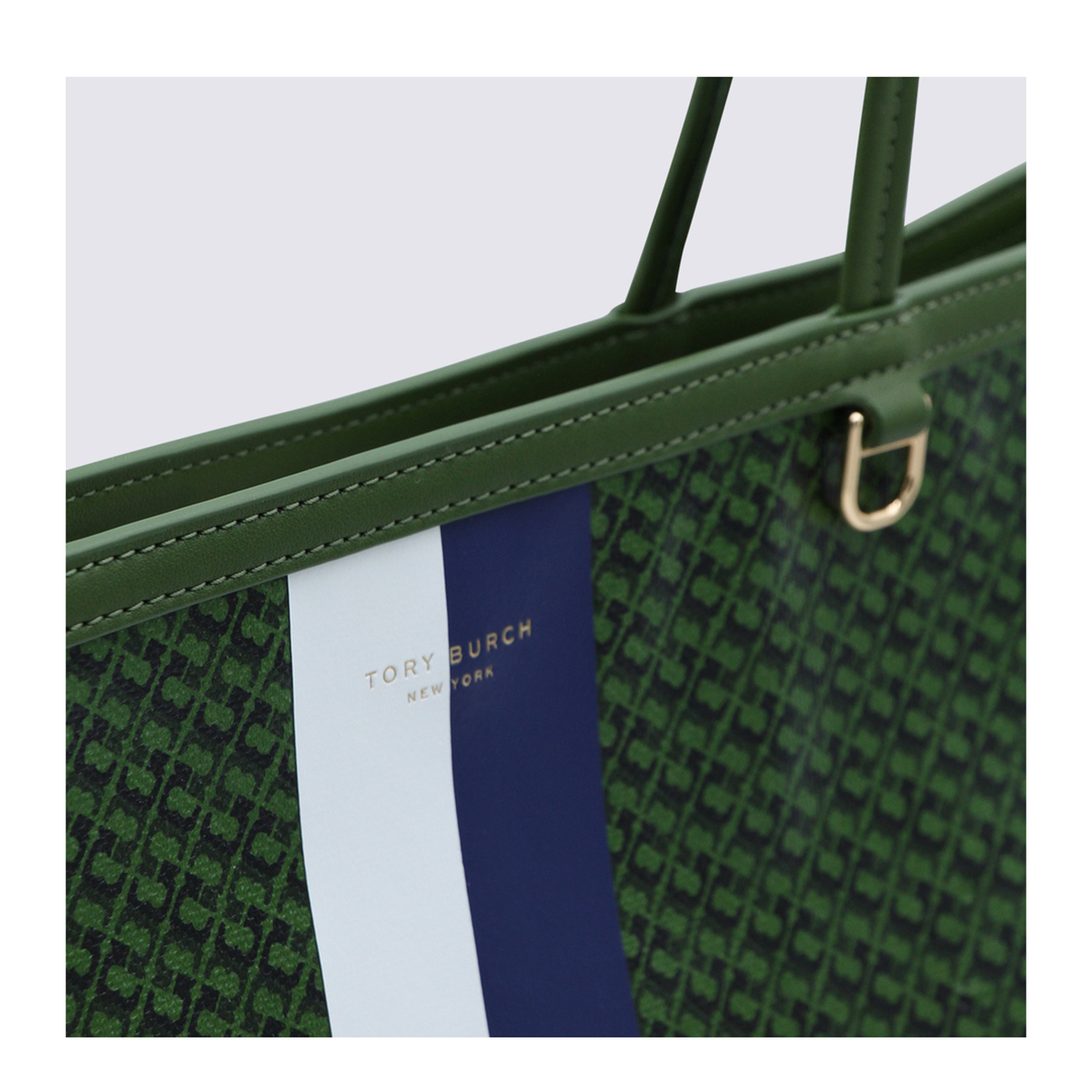 Racer Coated Canvas Tote - Green - Image 8