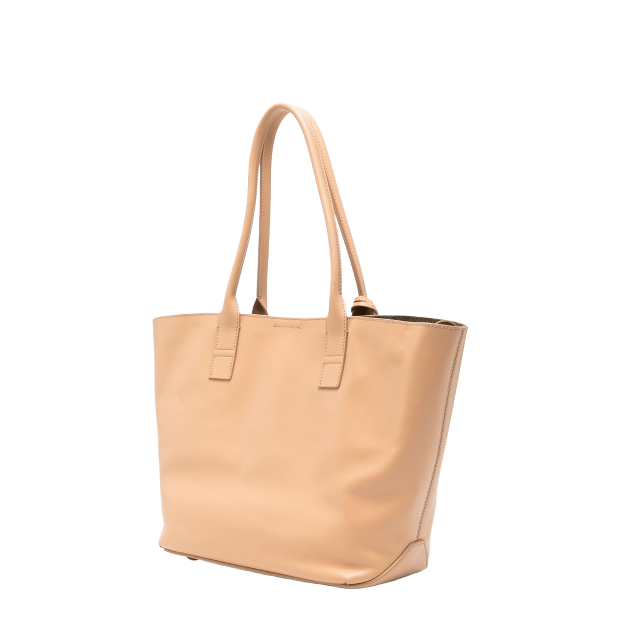 Address Small Calf Leather Tote - Beige - Image 2