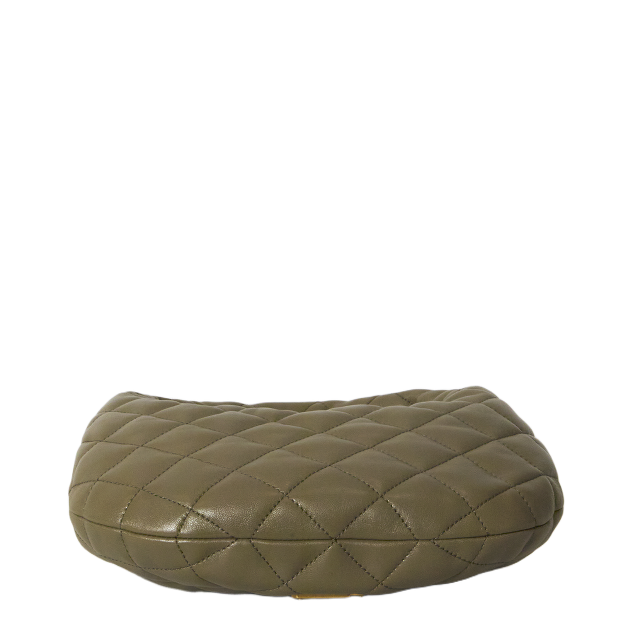 Icarino Quilted Nappa Hobo Bags - Strong Moss - Image 3