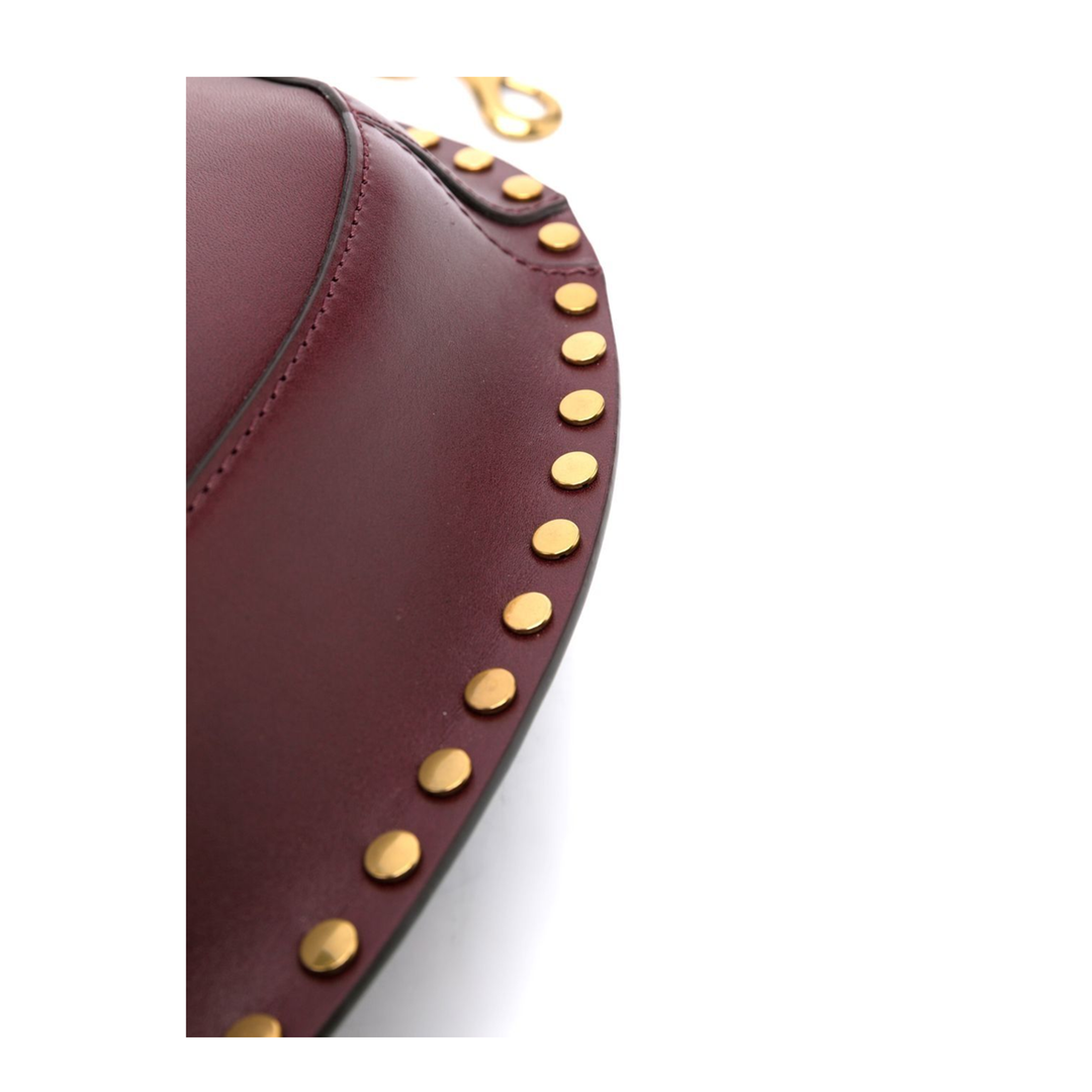 Oskan Moon Calfskin Shoulder Bag - Burgundy - Image 5
