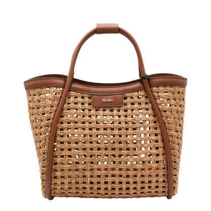 Woven Raffia Handbag - Natural - Image 1