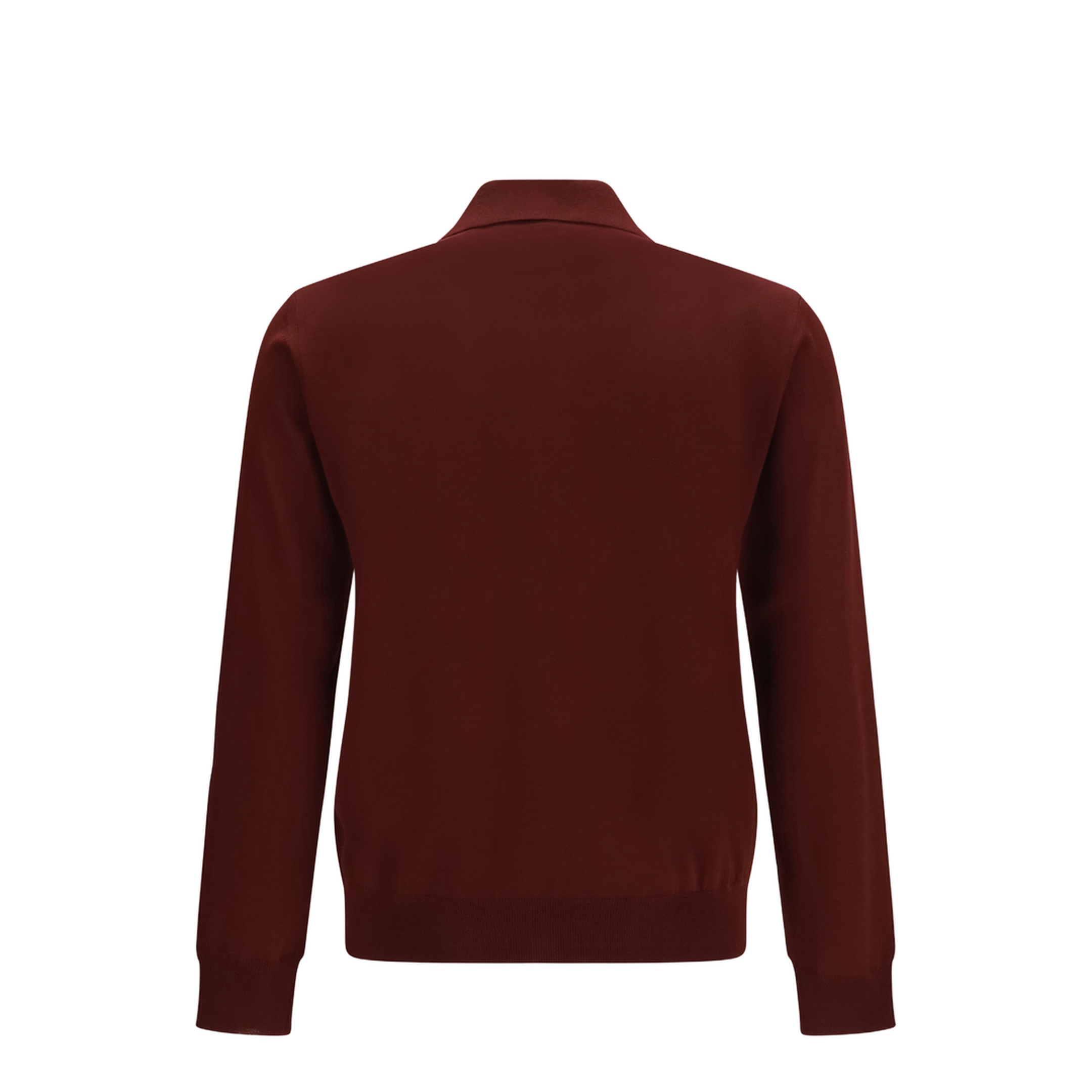 Long-sleeve Wool Polo with VLogo - Image 2