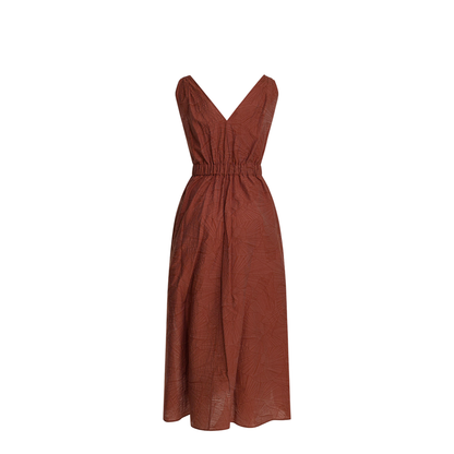 Floral Motif Long Dress Orange - Image 2