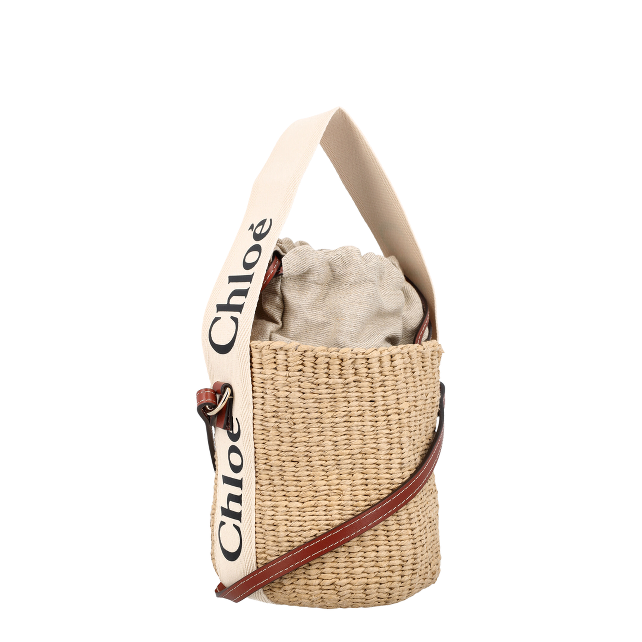 Small Woody Basket in Natural Fibers - Image 5