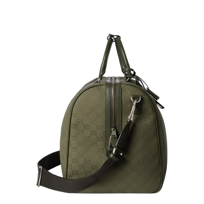 GG Canvas Large Duffle Bag Forest Green - Image 3