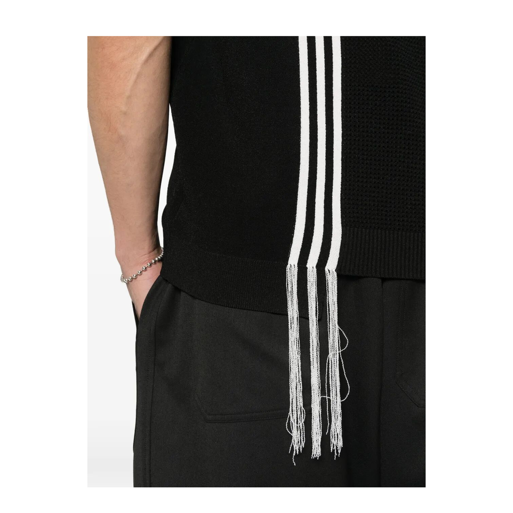 GFX Knitted Vest with Perforated Details - Image 5