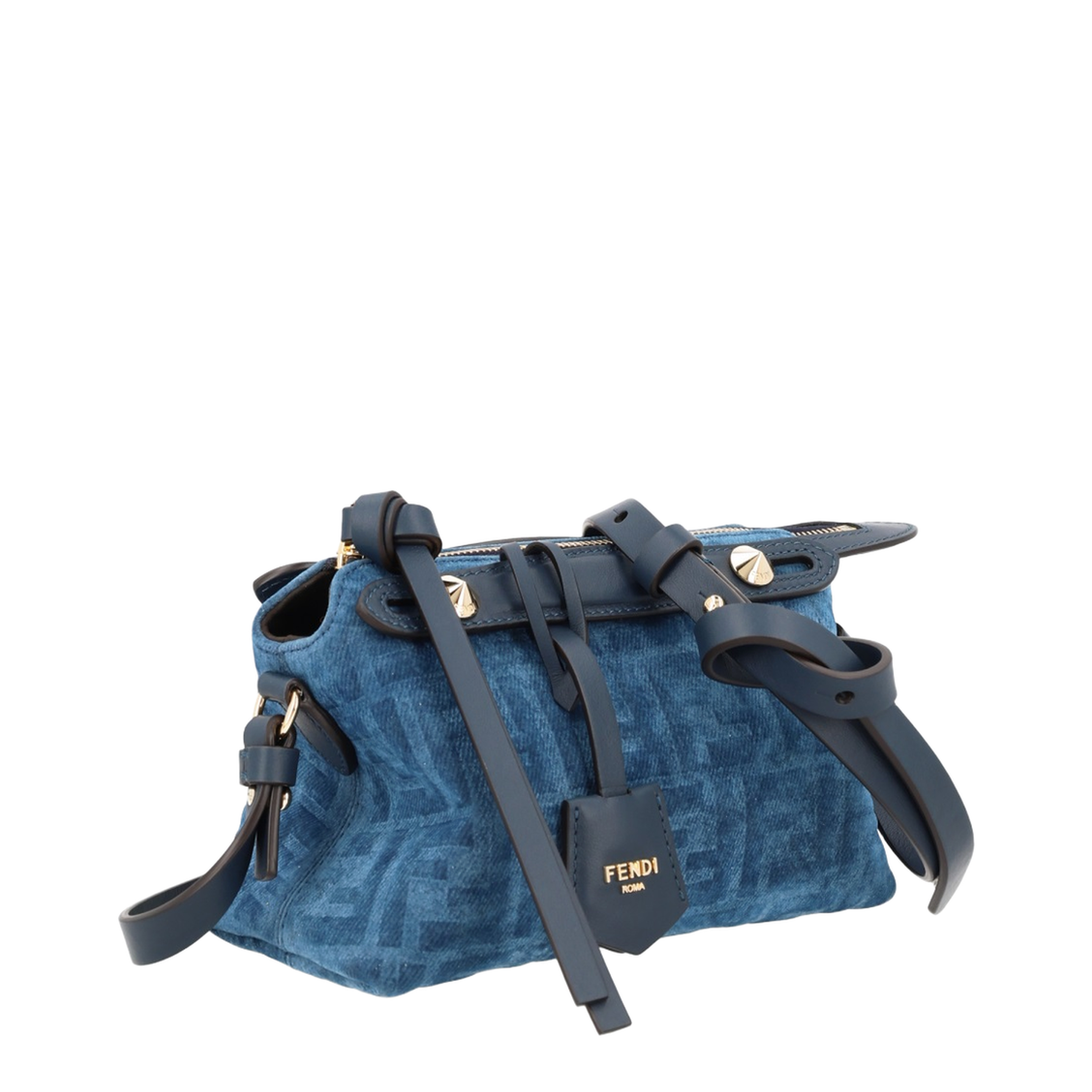 By The Way Soft Mini Denim Flocked with Calf Leather Shoulder Bag - Blue - Image 2