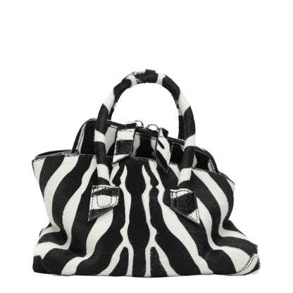 La Passeggiata Mini bag in black and white pony hair leather - Image 1