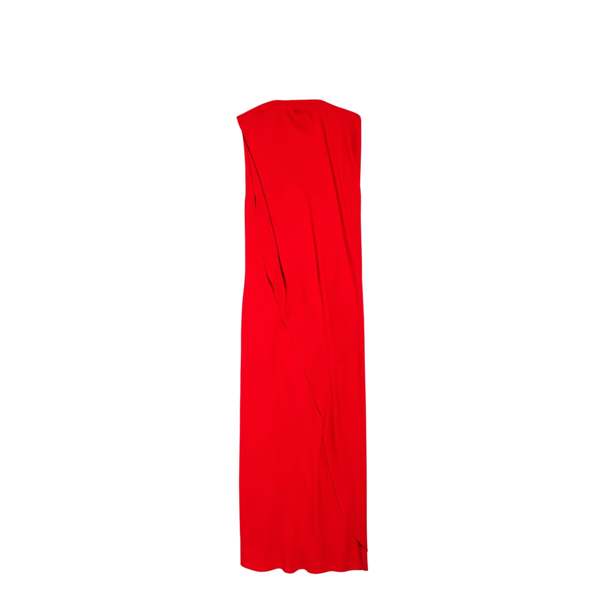 Coral Crepe Long Dress - Image 1