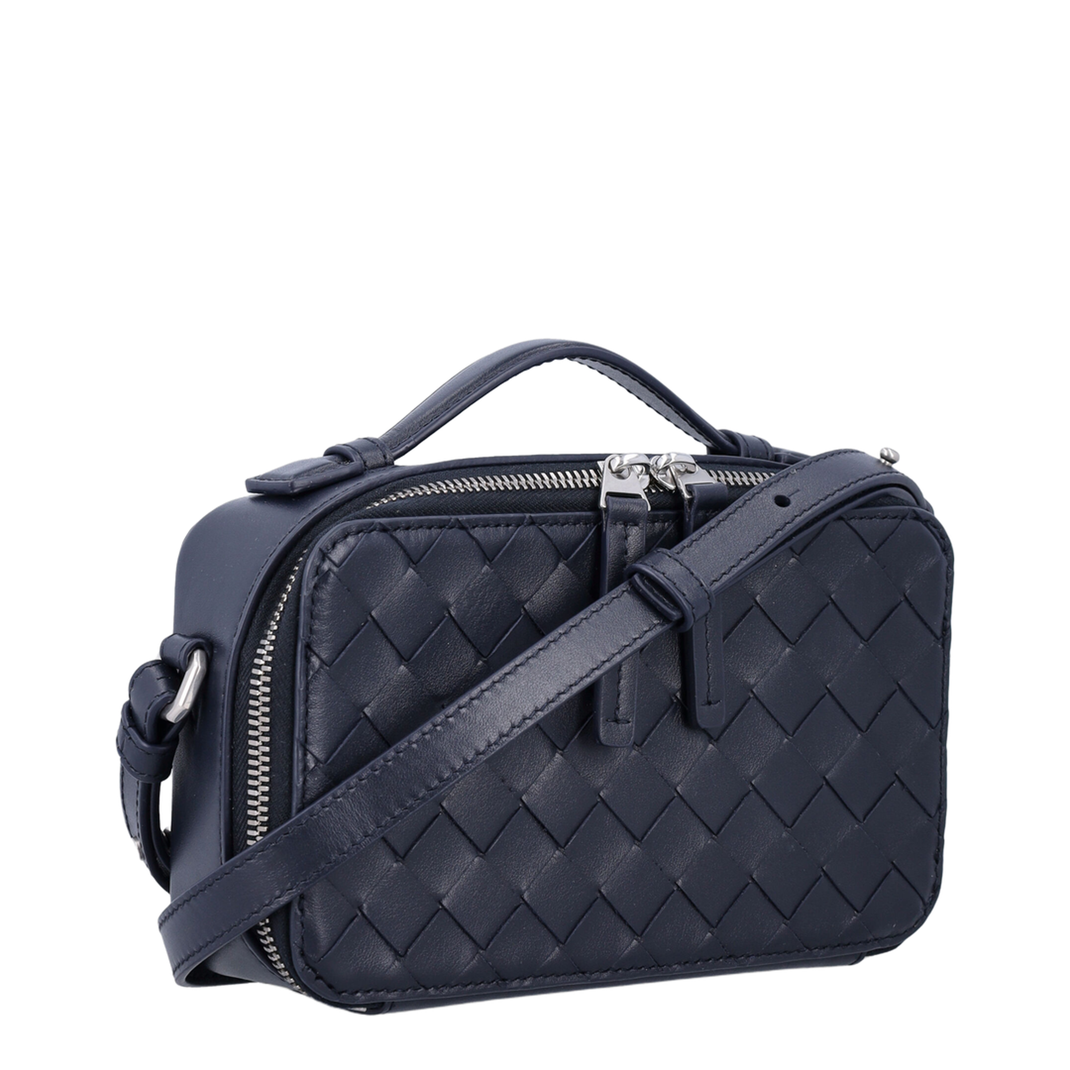Intrecciato Getaway Calfskin Phone Pouch - Midnight - Image 2