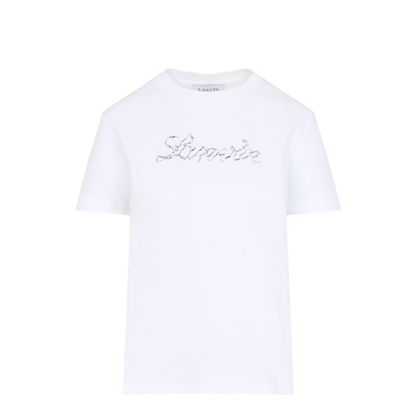 Embroidered Script Logo T-shirt - Image 3