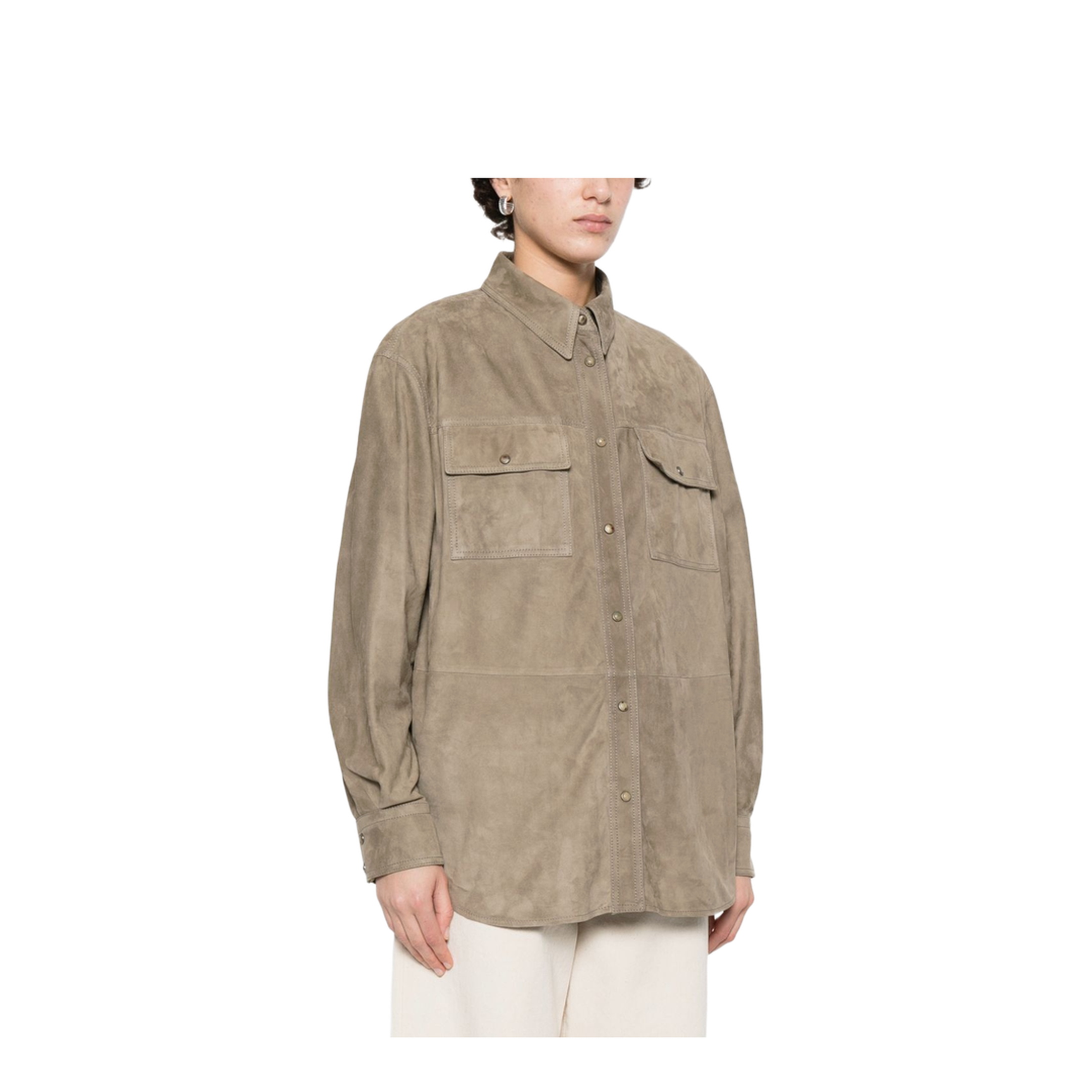 Suede Shirt - Grey - Image 3