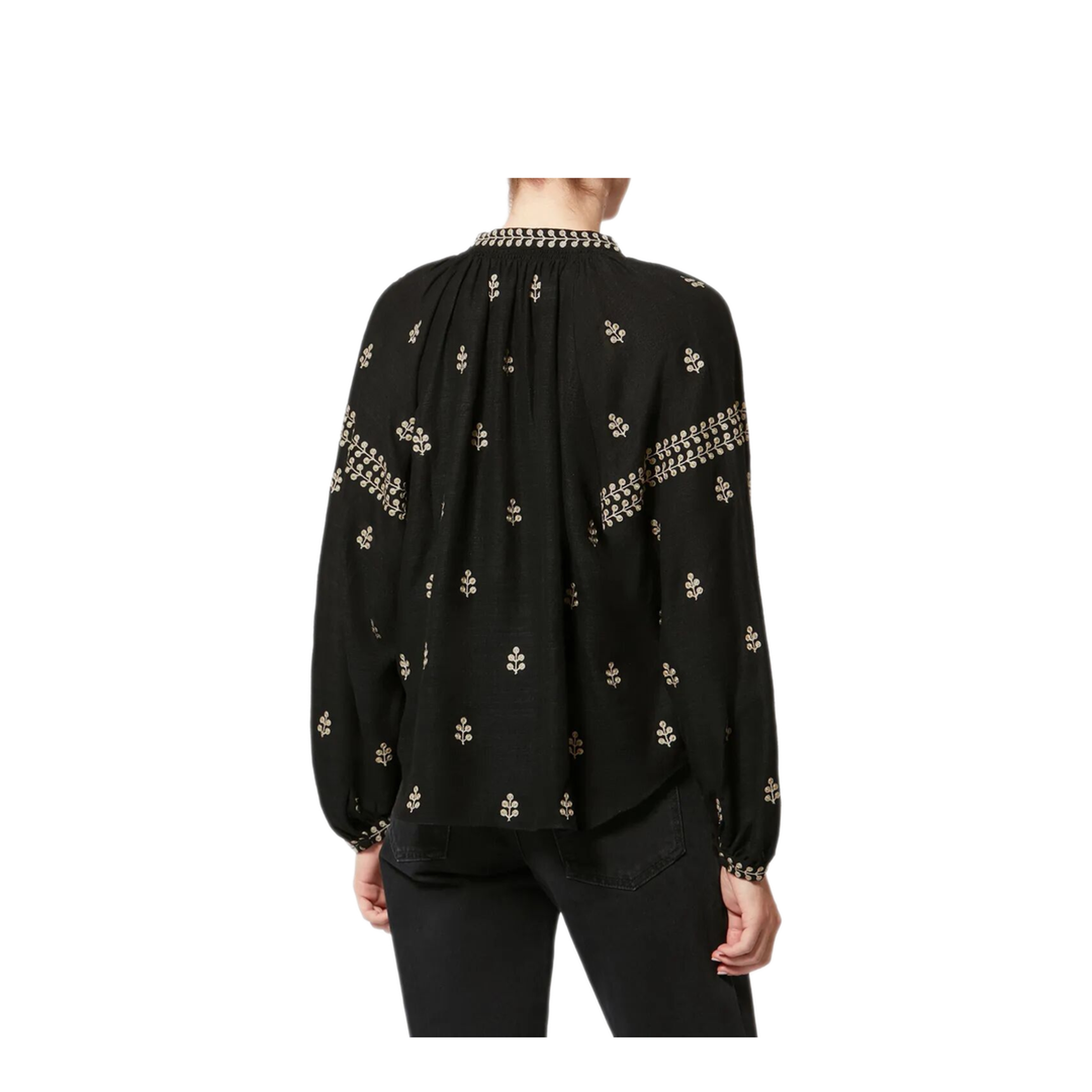 Rodis Embroidered Tussar Silk Blouse - Image 3