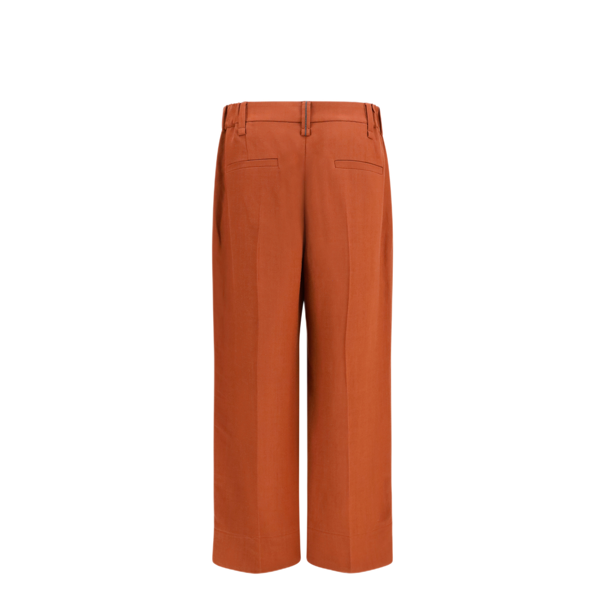 Cigarette Pants In Fluid Viscose And Linen Twill - Image 2