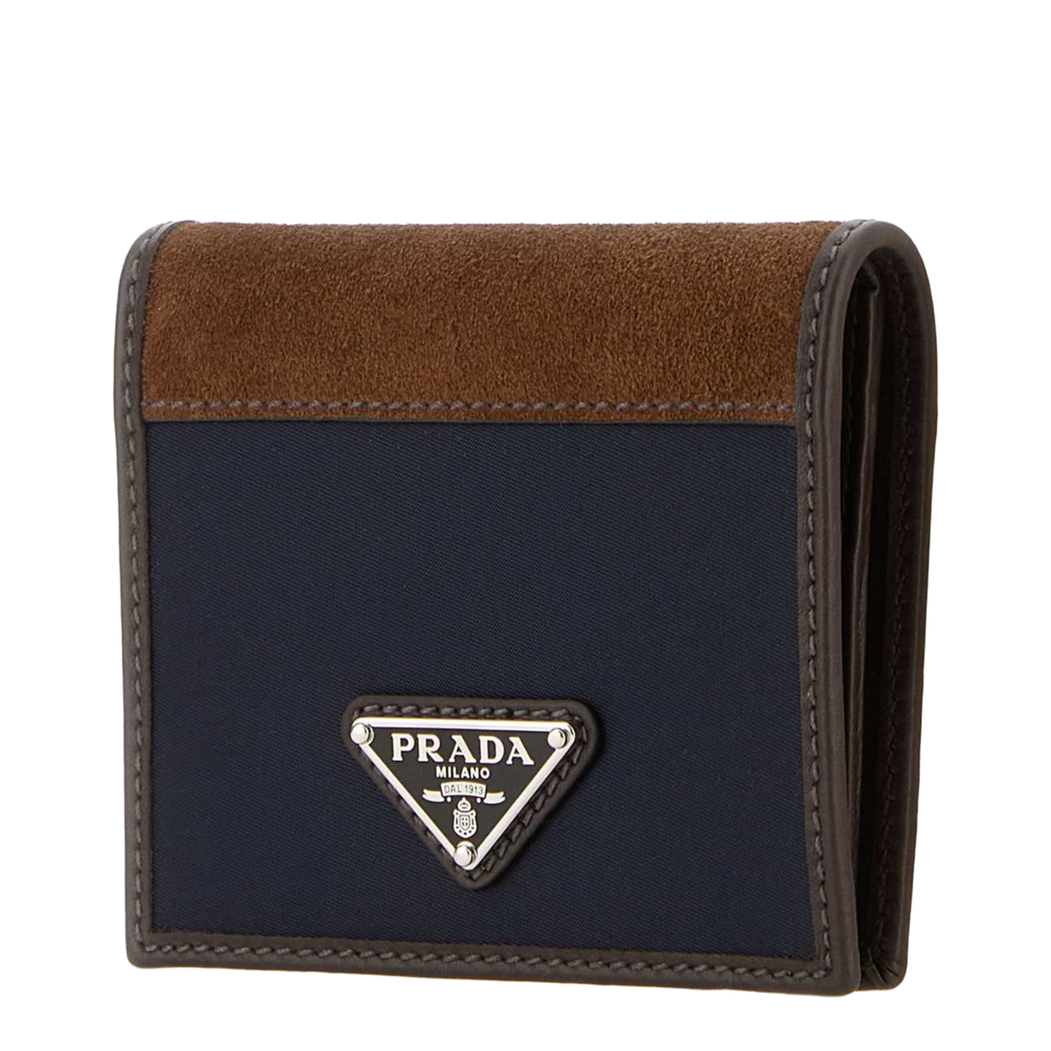 Two-tone Fabric and Suede Wallet - Image 2