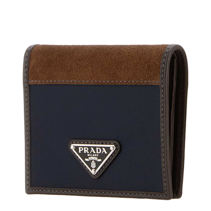 Two-tone Fabric and Suede Wallet - Image 2
