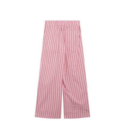 Wide Pink Striped Trousers - Image 2