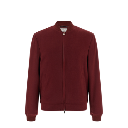 Cashmere Bomber Jacket Red - Image 1