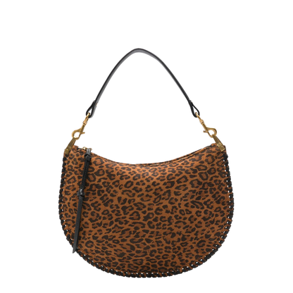 Cognac Brown Top Zip Bag - Image 1