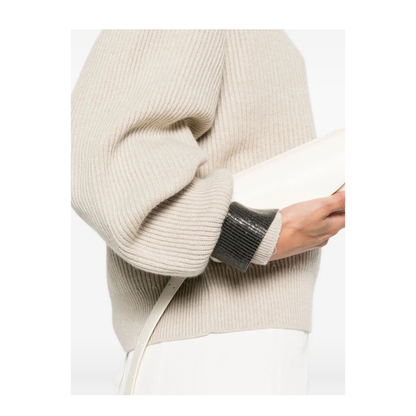 Ribbed Sweater with Jewel Cuffs - Image 3