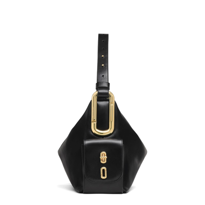 The Scene Large Smooth Leather Shoulder Bag - Black - Image 5