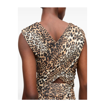 Asymmetric Hem V-Neck Top - Image 5