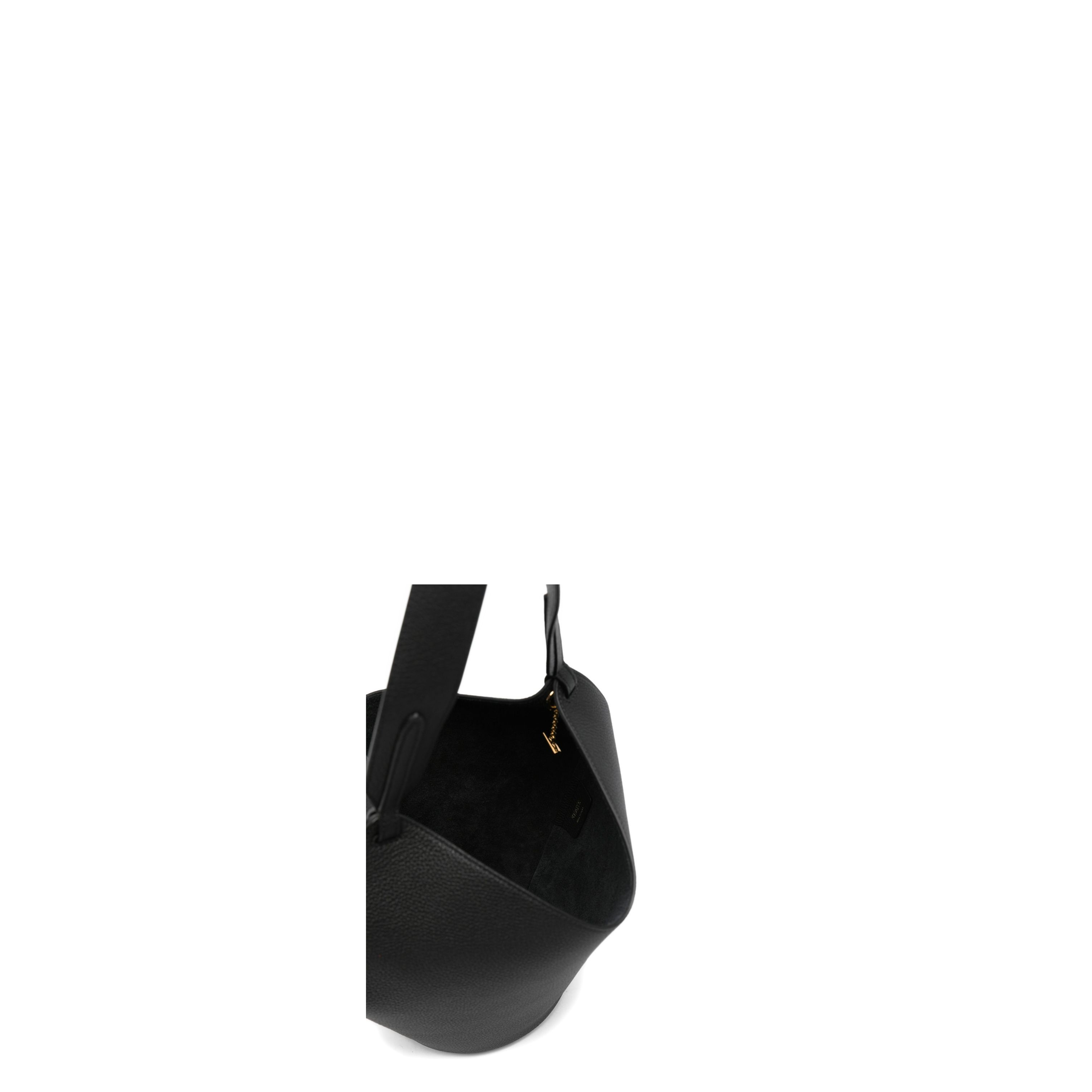 Lotus Mini Leather Bucket Bag - Image 5