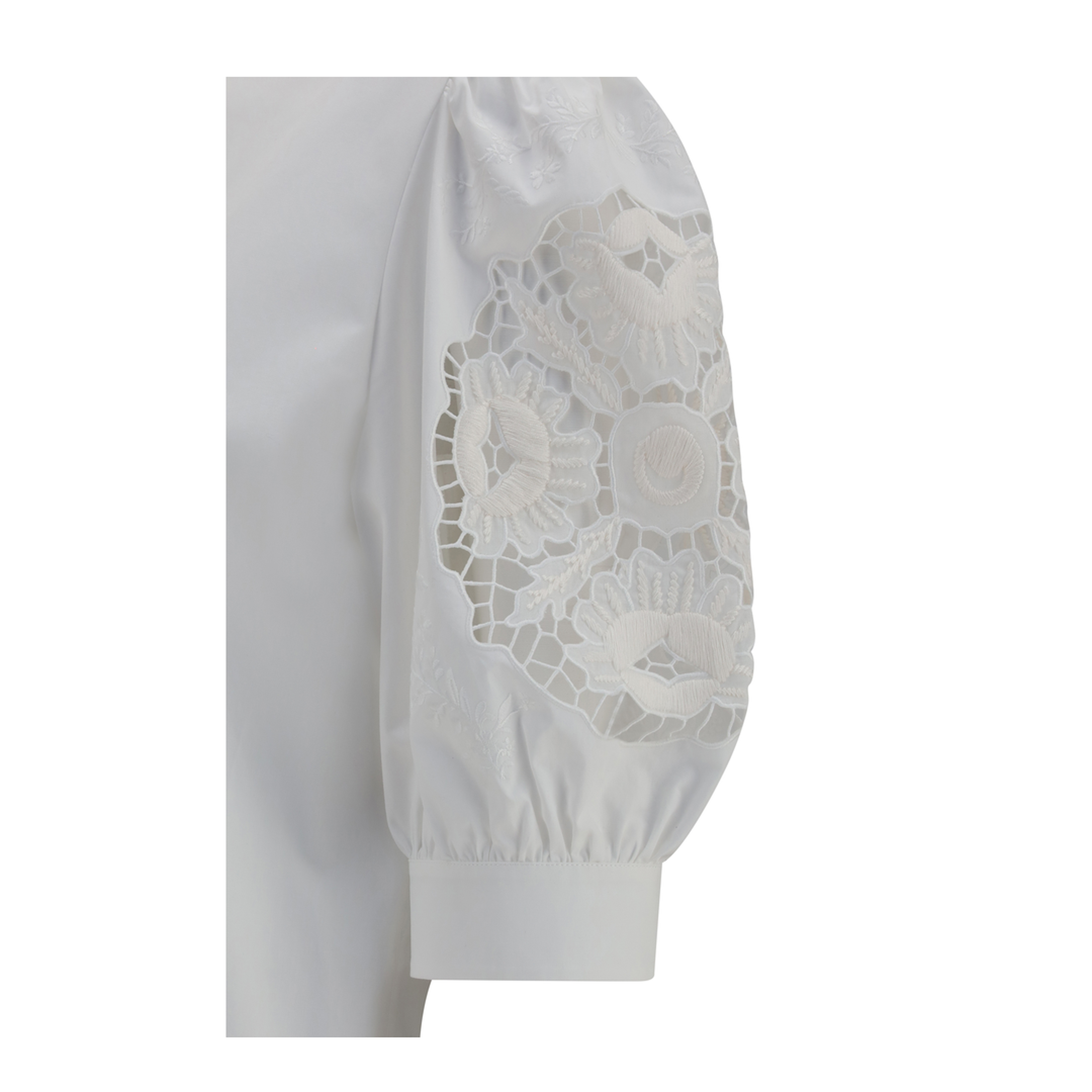 Shirt with Sangallo Lace Sleeves - Image 3