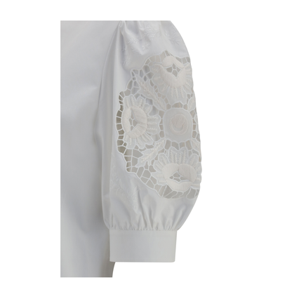 Shirt with Sangallo Lace Sleeves - Image 3