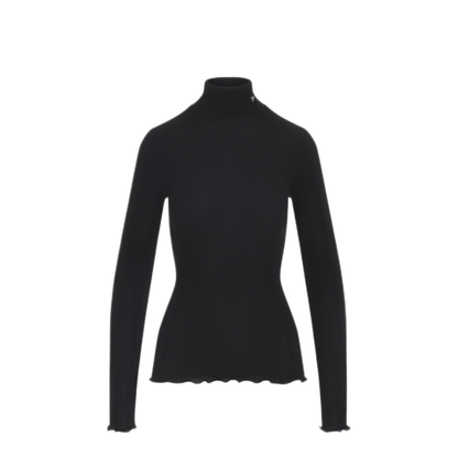 Ribbed Knit Turtleneck Top - Image 1