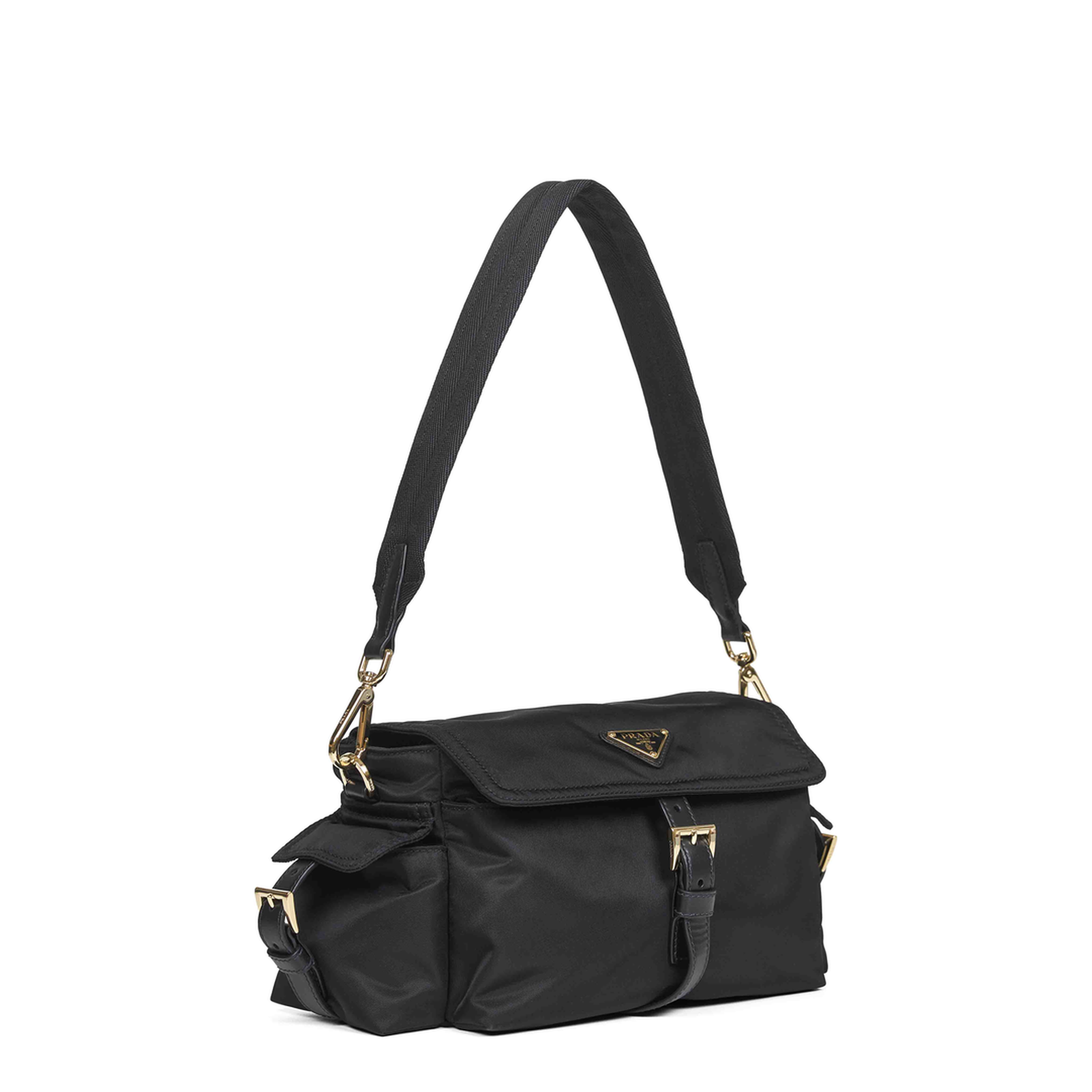 Explore Medium Re-Nylon Shoulder Bag - Nero - Image 2