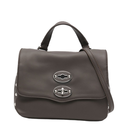 Postina Baby Calfskin Top-Handle Bag - Brown - Image 1