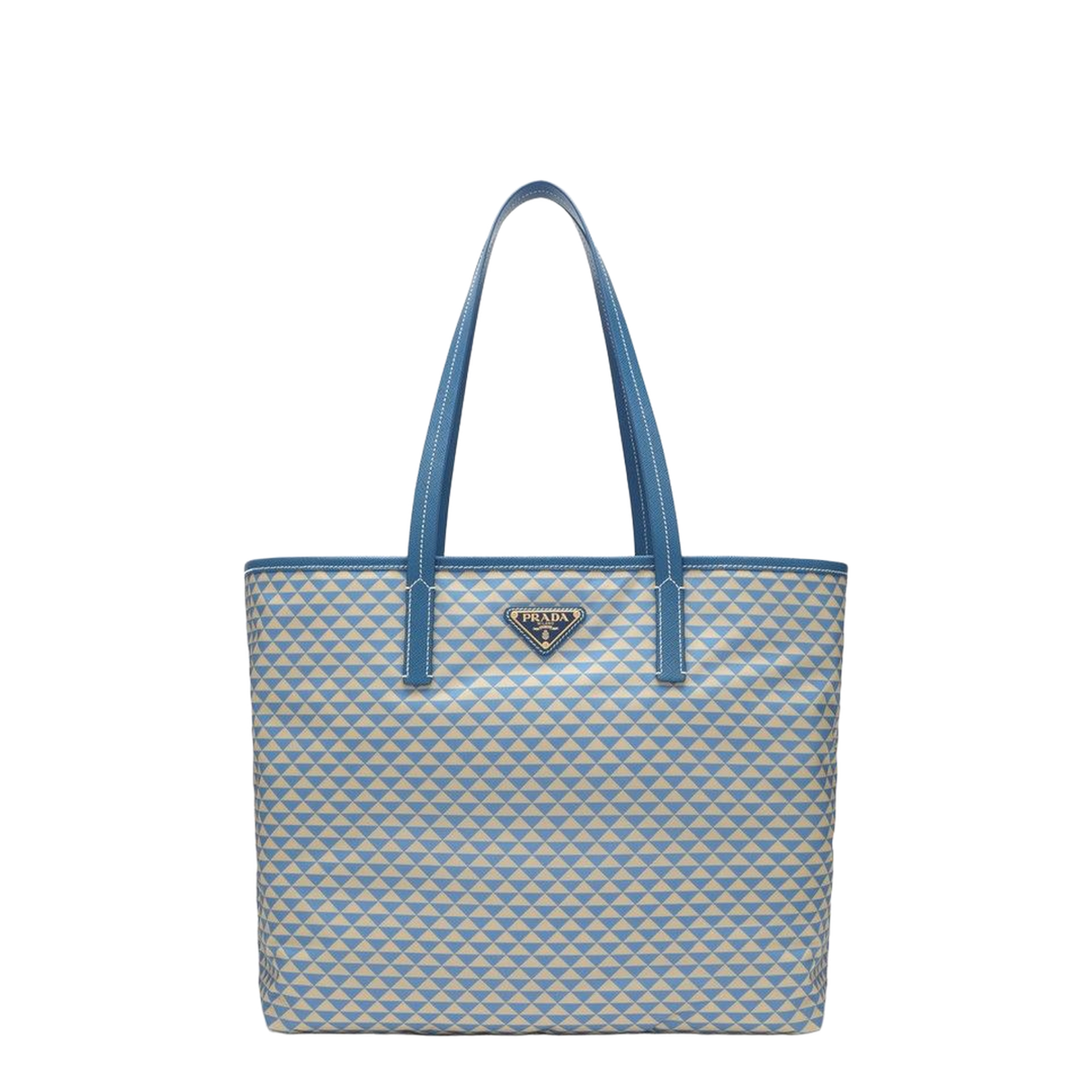 Light Blue Bag in Printed Re-Nylon - Image 1