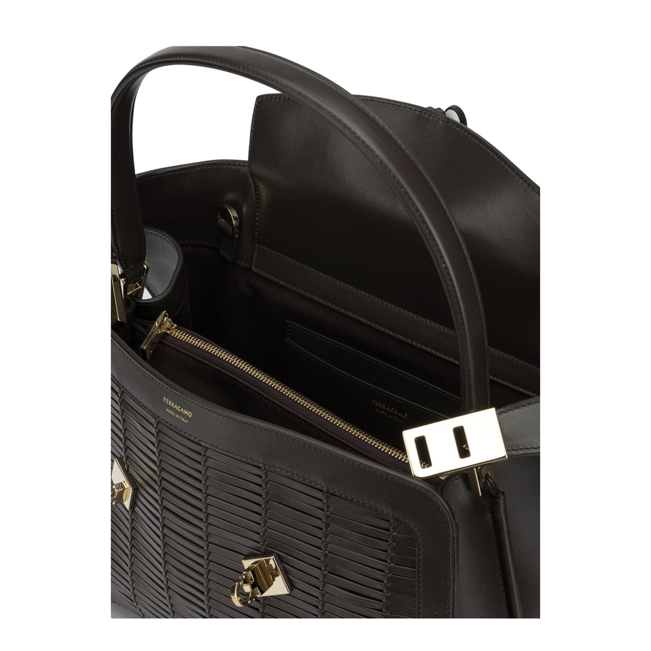 Hug Soft Medium Calfskin Shoulder Bag - Dark Brown - Image 5
