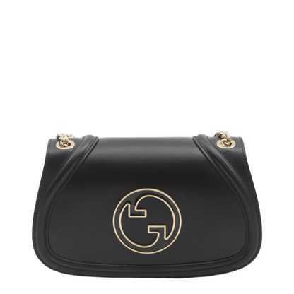 Blondie Medium Leather Shoulder Bag - Black - Image 1