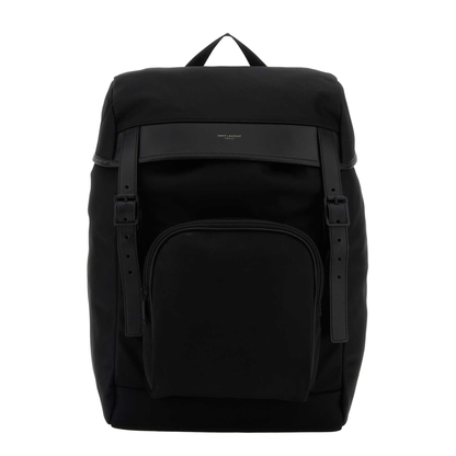 City Backpack in Nylon Canvas and Leather - Image 2