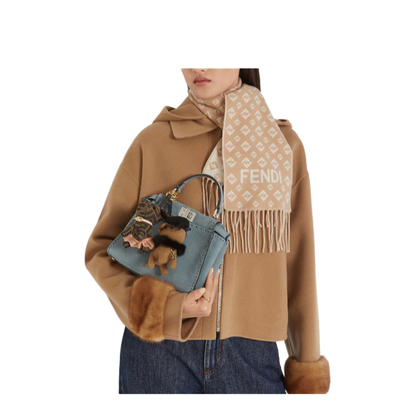 Peekaboo Mini Cuoio Romano Leather Light Blue - Image 5