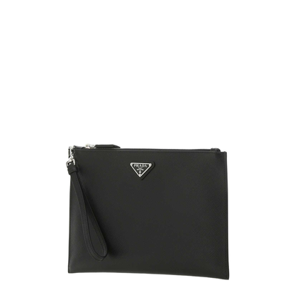 Black Saffiano Leather Pouch - Image 2