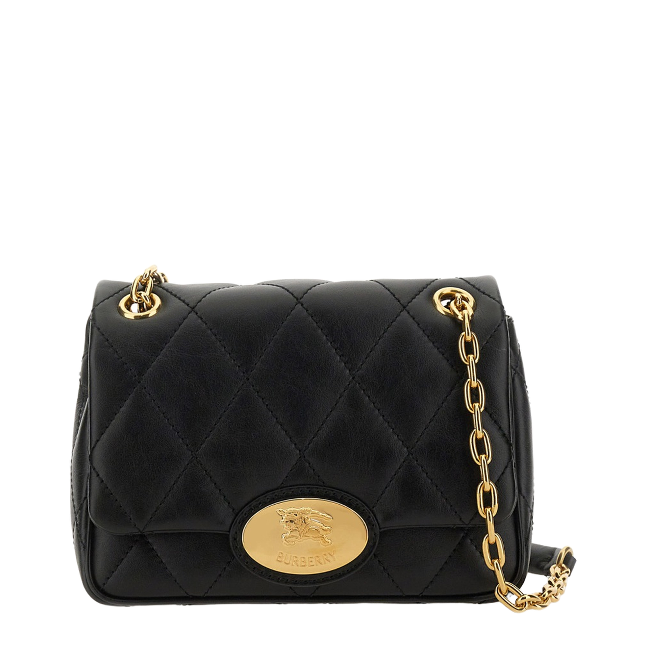 Black Quilted Crossbody Bag - Image 3