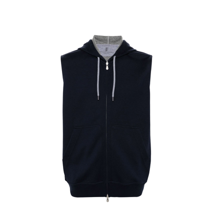 Sleeveless Sweatshirt With Zipper And Hood - Image 3