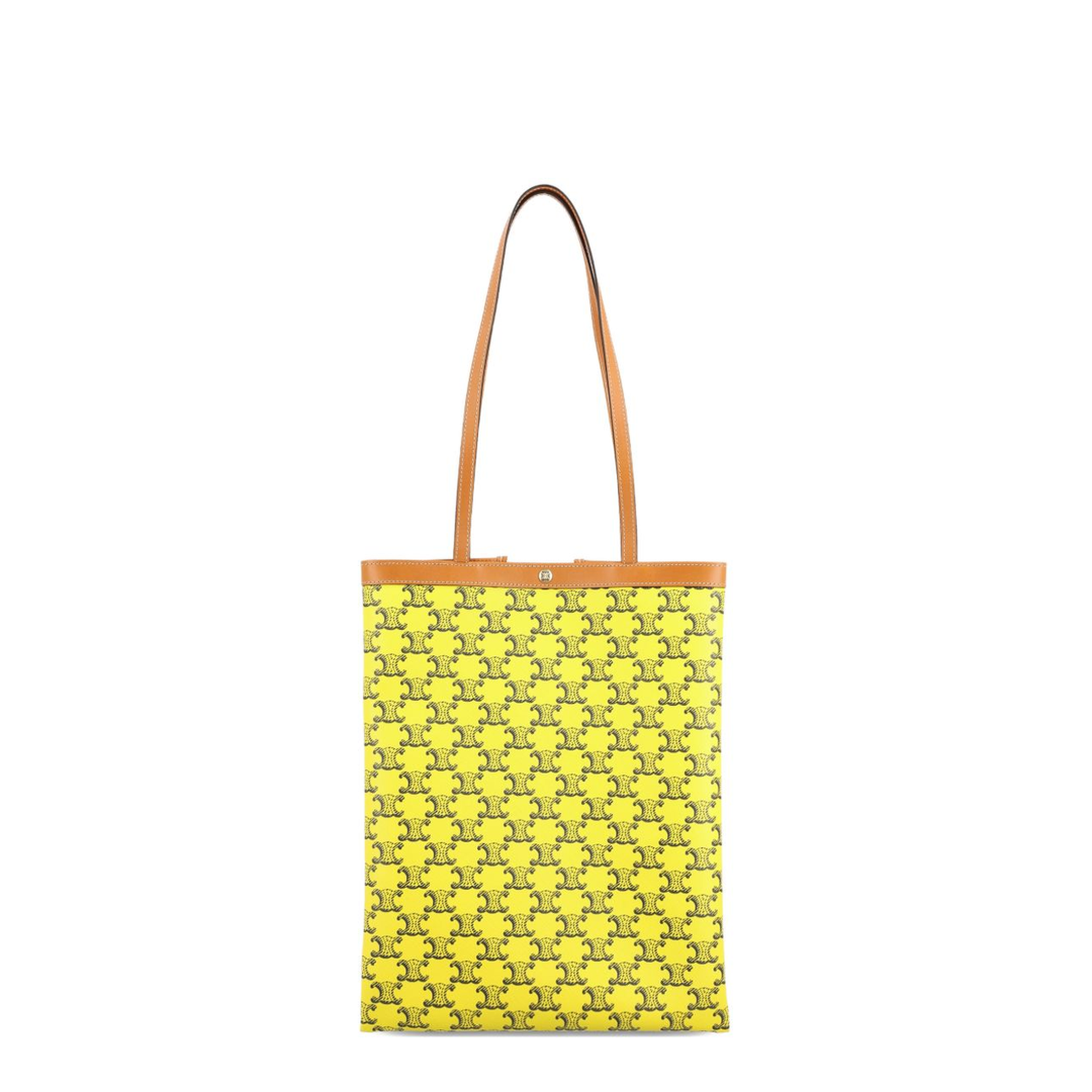 Medium Calfskin Flat Shopper - Yellow - Image 1