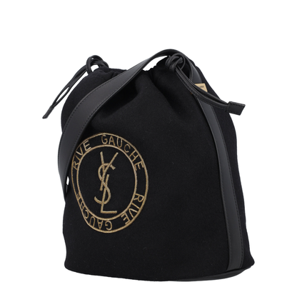 Drawstring Crossbody Pouch, Gold Hardware - Image 4