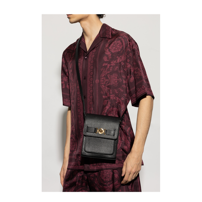 Leather Black Messenger Bag - Image 2